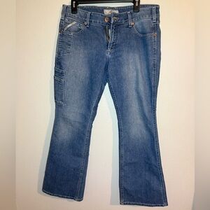 Ariat Women's Midrise Boot Flare Jeans in Classic Blue size 31s